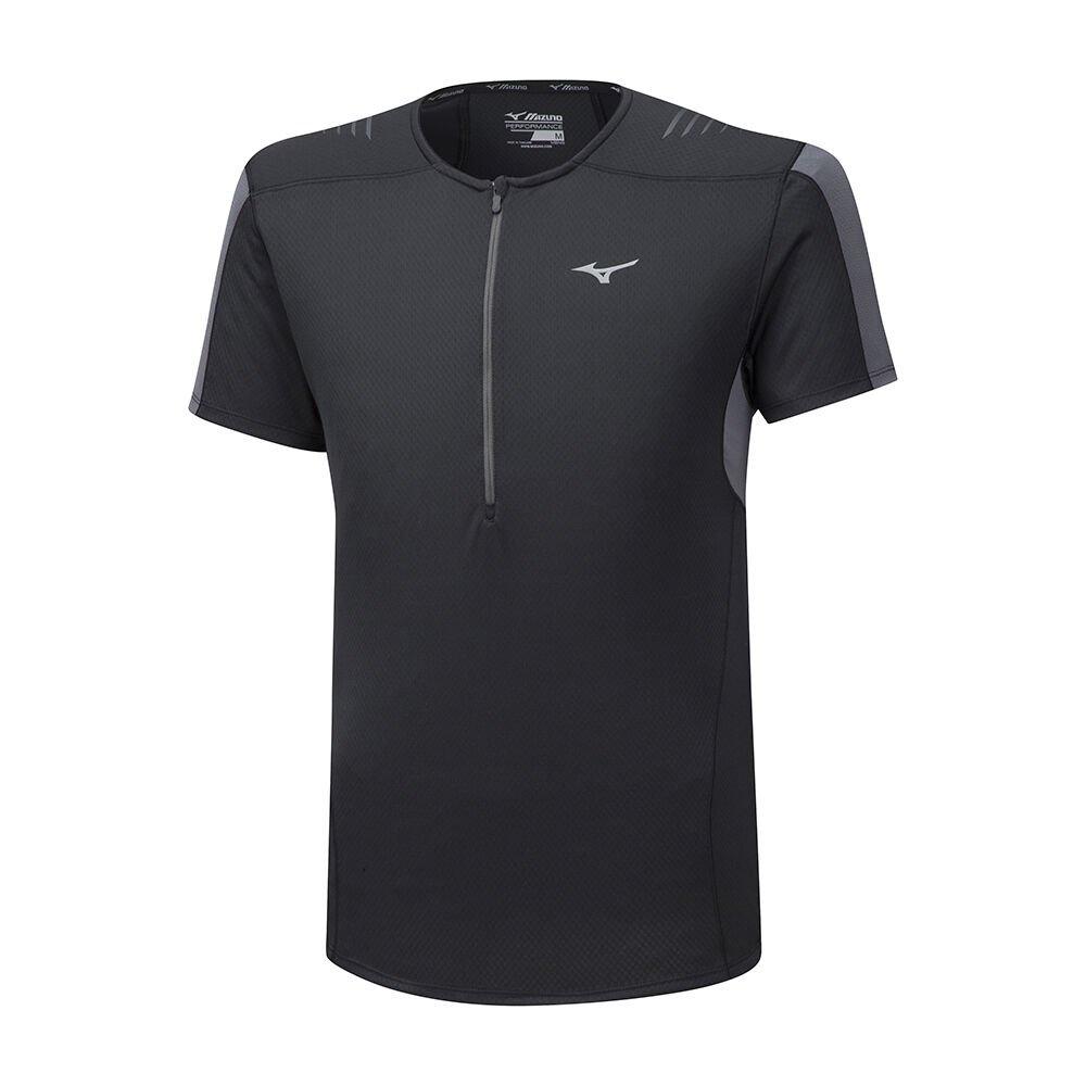 Men's Mizuno T-Shirts Black ER Trail HZ Apparel - J2GA904409